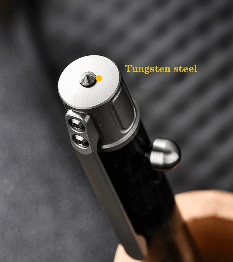Titanium Carbon Fiber Pocket Ballpoint Pen Working Signature Pen Outdoor EDC 07FC0E-D4 - KOEEK