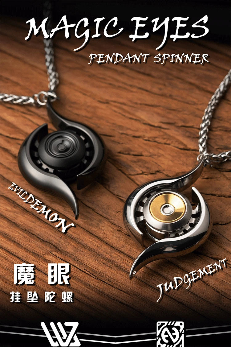 EDC Magic Eye Fidget Spinner Metal Toy Stress Relief Necklace Gift Spinning Tops 07FC0E-D4 - KOEEK