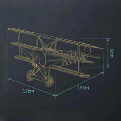 1:48 Copper WWI Fokker Dr.I Triplane Fighter DIY Assembly Aircraft Model 07FC0E-D4 - KOEEK