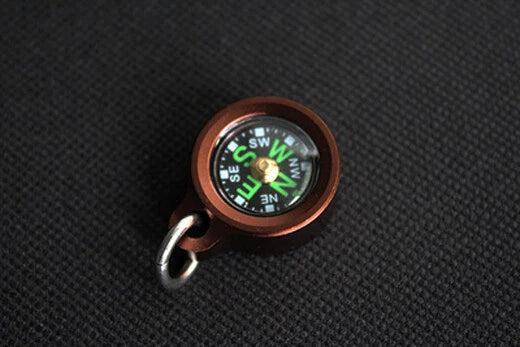 EDC 1 PC Mini Aluminum Alloy Polycarbonate Compass Camping Compass Pendant 07FC0E-D4 - KOEEK