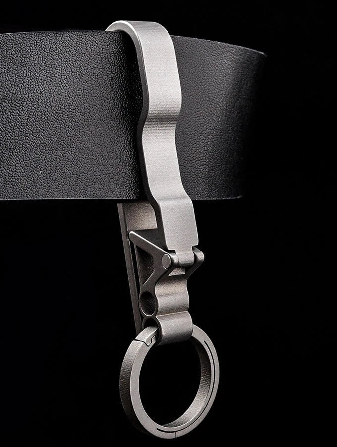 EDCTC4 Titanium Alloy Keychain Buckle Belt Waist Hanging Tool with 22mm Key Ring EDC - KOEEK