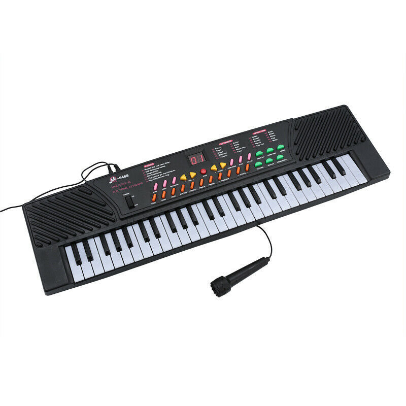 nytt Digital Piano Keyboard 61 Key - Bærbart elektronisk piano med mikrofon og stativ