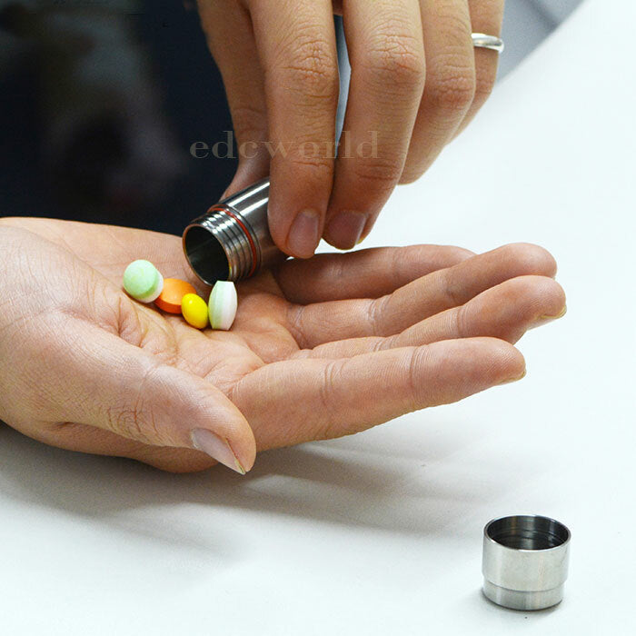 TITANER Titanium TC4 Outdoor EDC Survival Waterproof Box Travel Pill Case Tool 07FC0E-D4 - KOEEK