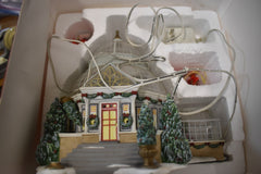 "Crystal Gardens" Conservatory in the box, with lights, Christmas city series 07FC0E-D4 - KOEEK