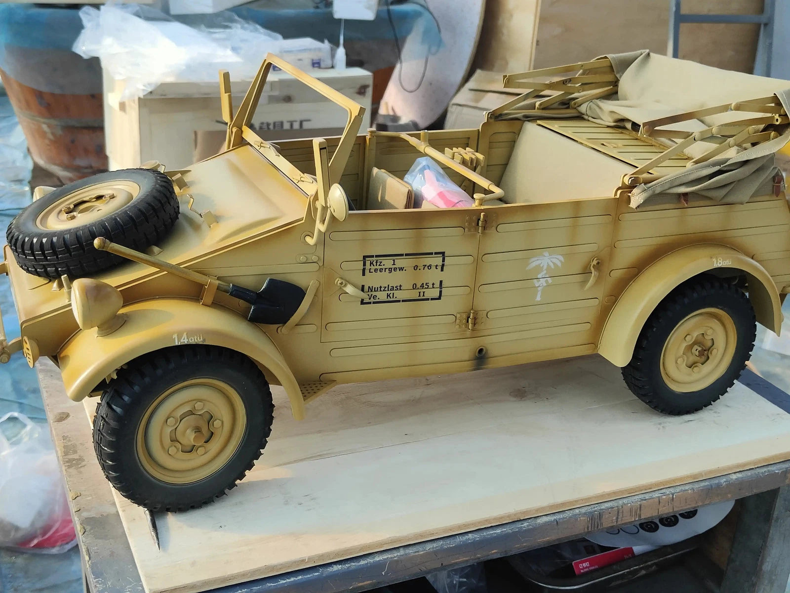 GO-TRUCK 1/6 WWII German German 82 regular Jeep Metal Model Grey Color Instock GO-TRUCK - KOEEK