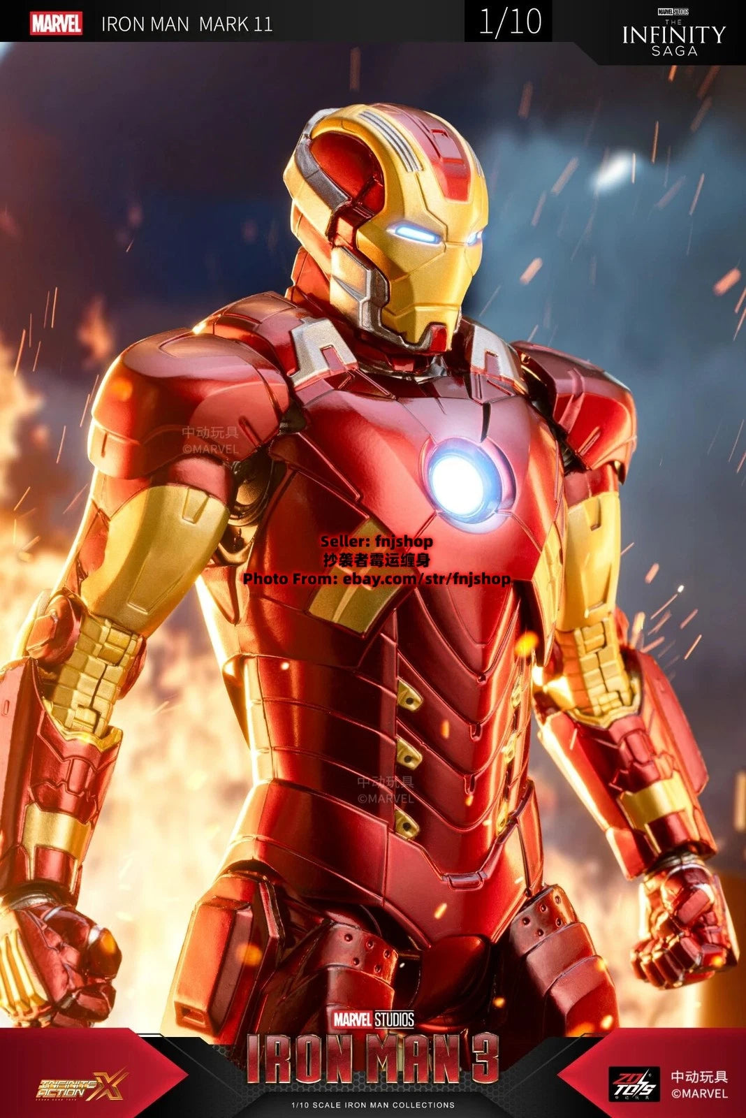 ZD TOYS INFINITY SAGA MK11 Mark11 Iron Man 3 Series 1/10 Action Figure IN STOCK ZD_TOYS - KOEEK