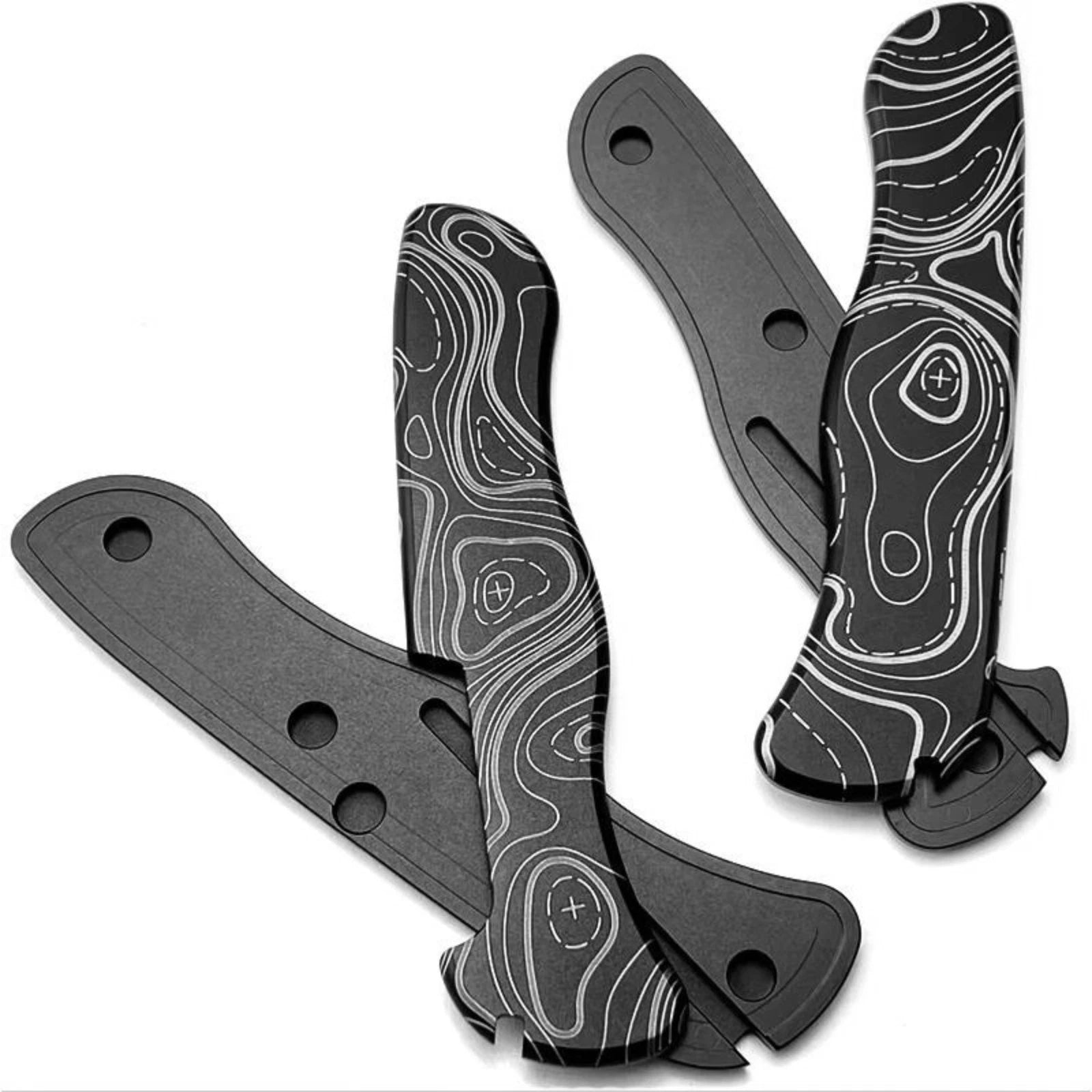 1 Pair Titanium Alloy Knife Handle Scales for 111MM Victorinox Swiss Army Knives 07FC0E-D4 - KOEEK