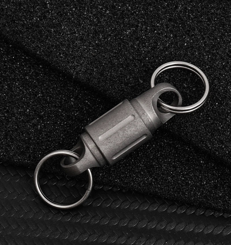 EDC 360 Degree Rotating Titanium Gimbal Keychain Car Keychains with Key Ring Hot 07FC0E-D4 - KOEEK