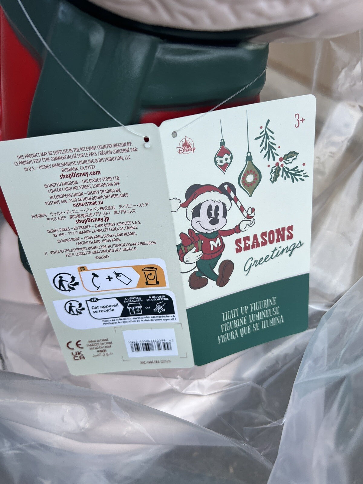 Disney 2022 Christmas Retro Mickey Mouse Large Light Up Figure  Retired DISNEY - KOEEK