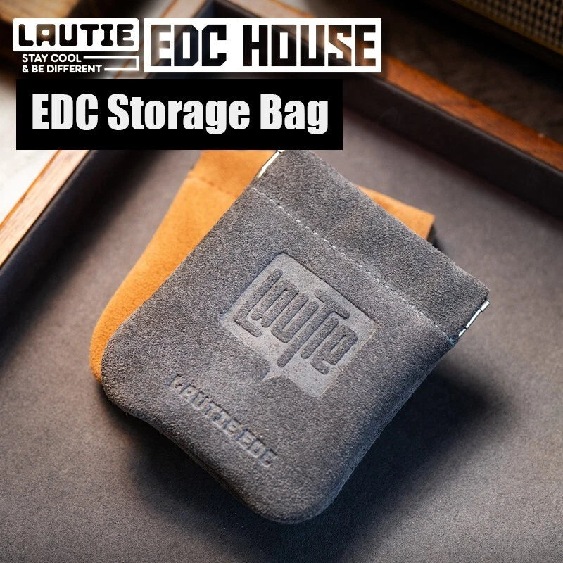 Cowhide Storage Bag LAUTIE Fingertip Gyro Toy EDC Outdoor Portable Key Case Gift 07FC0E-D4 - KOEEK