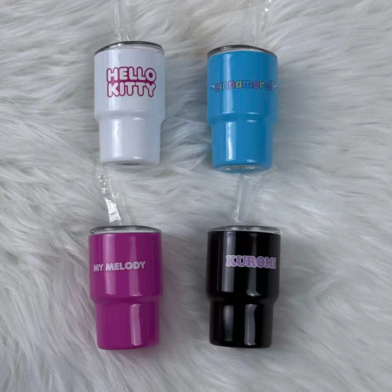 Bioworld Hello Kitty & Friends Character Faces 4-Pack 3 Oz Mini Tumbler Set BIOWORLD - KOEEK