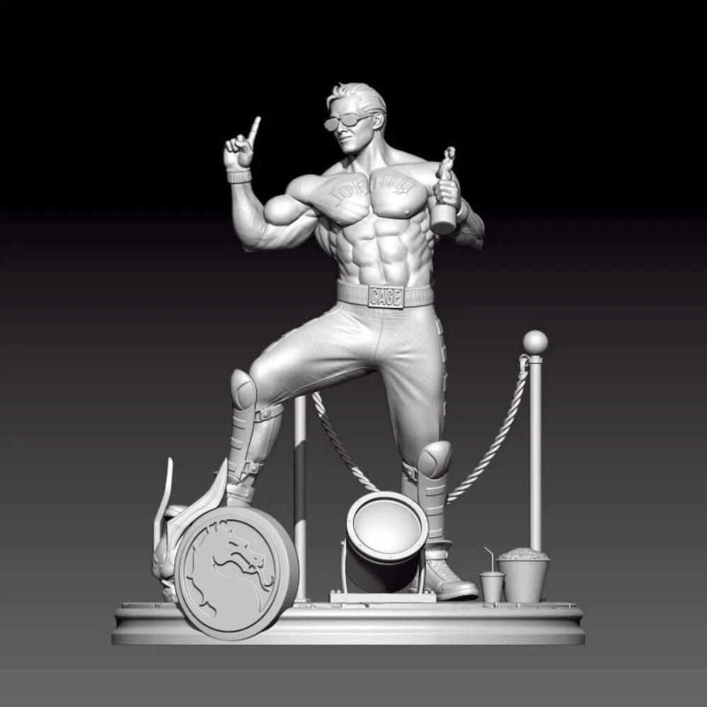 1/18 resin figure model kit Johnny Cage Fitness Champion Unassembled Unpainted 07FC0E-D4 - KOEEK