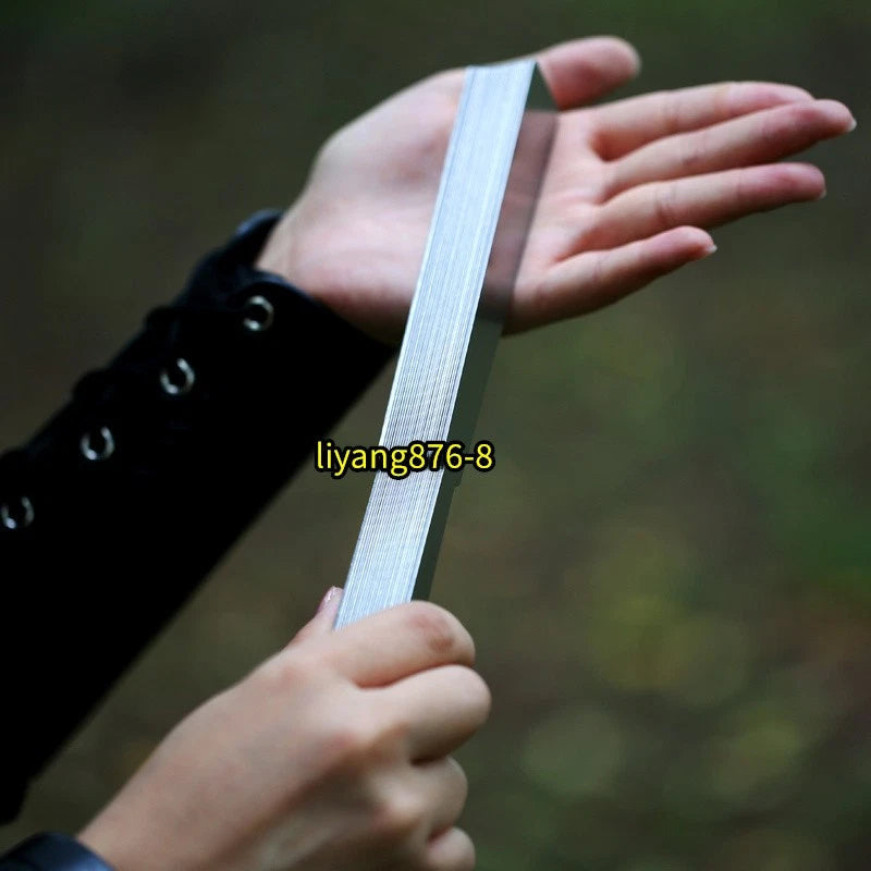 Stainless Steel Metal Folding Fan Portable Martial Art Kung Fu Tai Chi Fan Toy 07FC0E-D4 - KOEEK