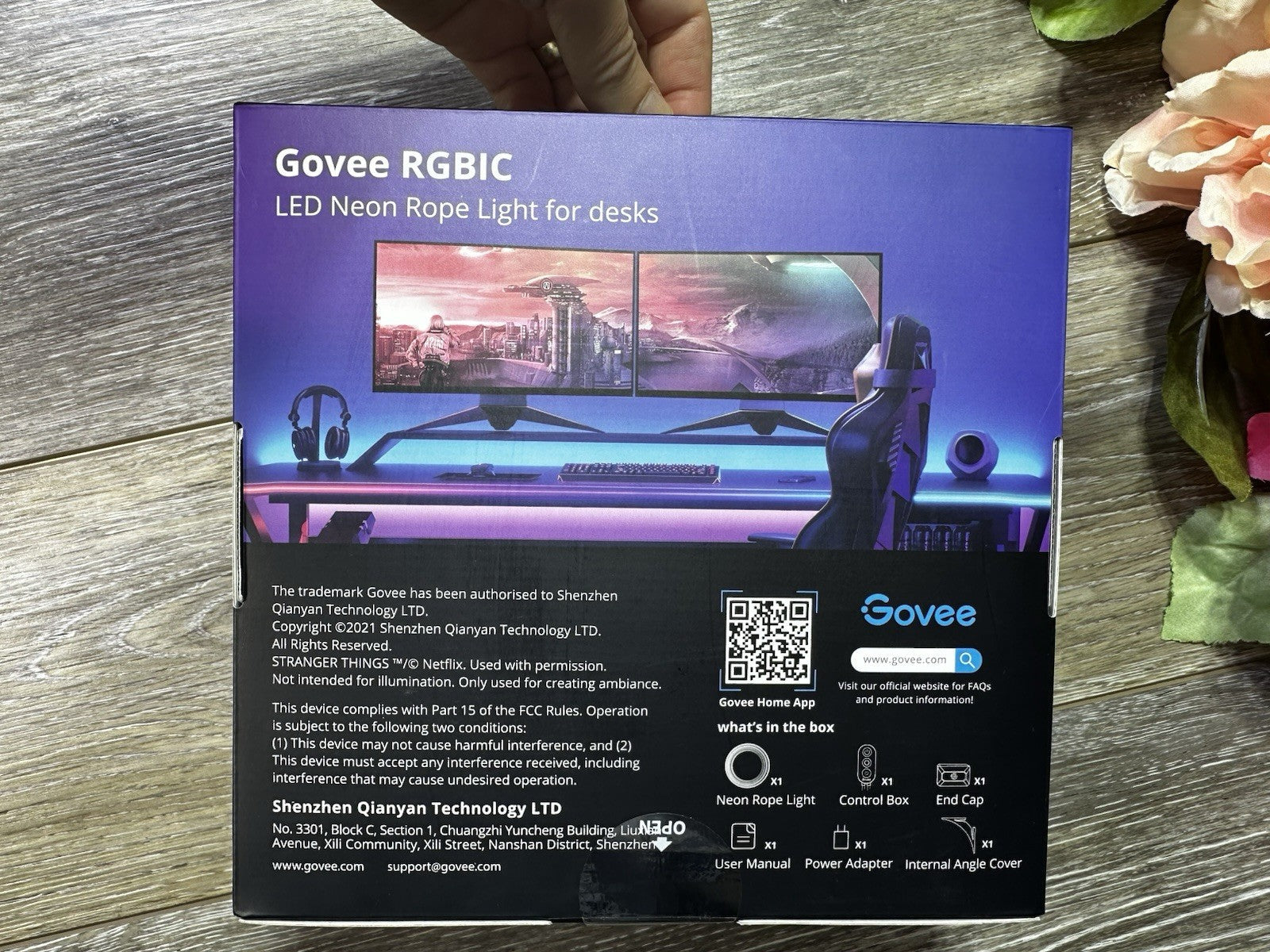 Govee - RGBIC LED Neon Rope Light for Desks 6.5ft - H61C2  Unopened Box Gamer GOVEE - KOEEK