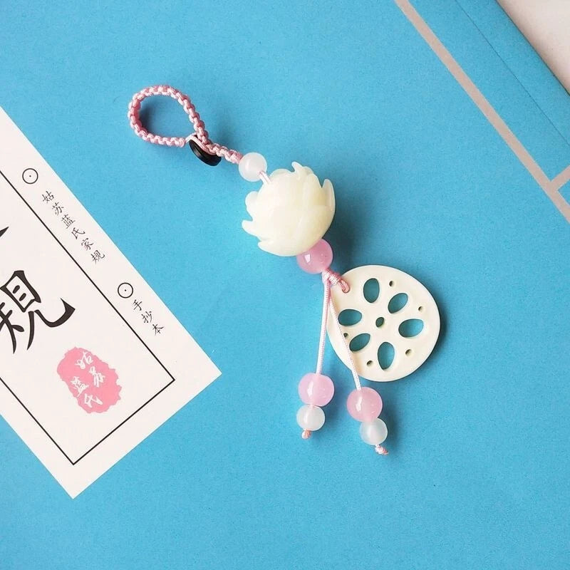 Grandmaster of Demonic Cultivation Wei Wuxian wangji Lotus Pendant Key Chain 07FC0E-D4 - KOEEK