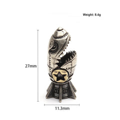 EDC Retro White Copper Parachute Cord Knife Bead Pendant Lanyard DIY Key chain 07FC0E-D4 - KOEEK
