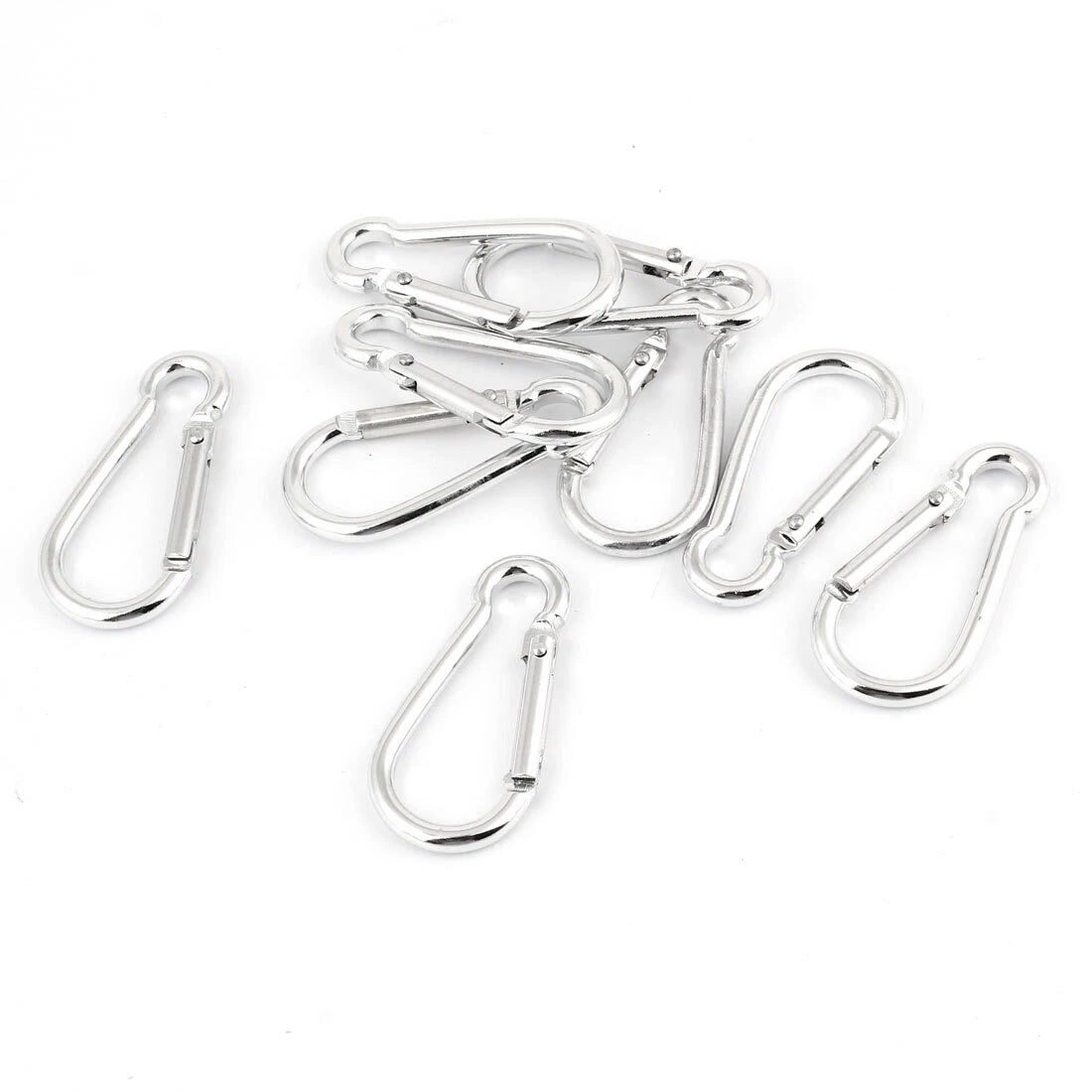 2" Metal Screw Lock Carabiner Outdoor Camping Hook Snap Clip D-Ring 9 Pcs 07FC0E-D4 - KOEEK