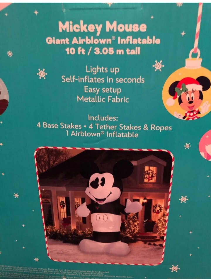 10' GIANT GEMMY MICKEY MOUSE Airblown Lighted Yard Inflatable 100TH ANNIVERSARY GEMMY - KOEEK