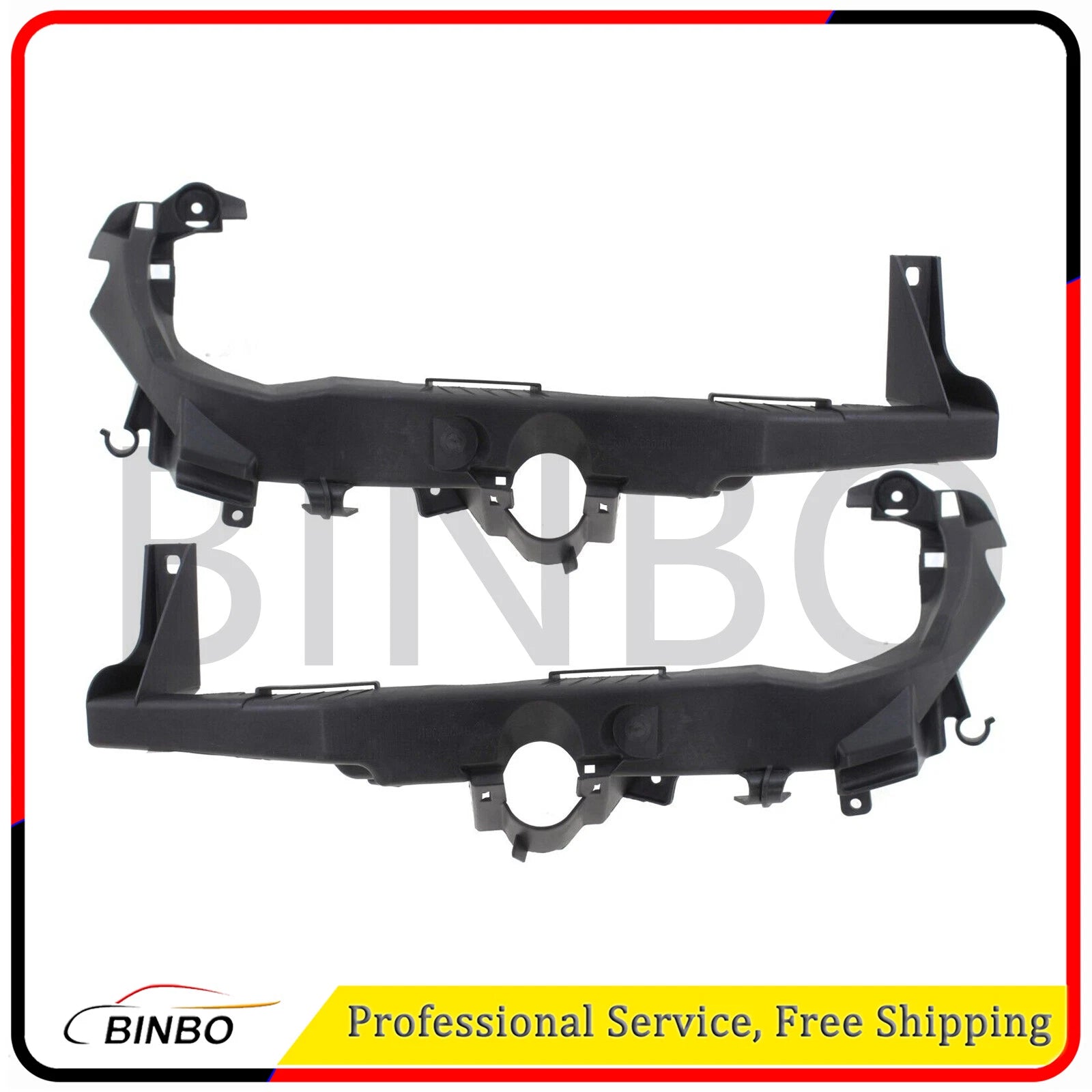 For BMW 328i 335d 335i 4 Door 2009-2012 LH+RH Headlight Support Brackets Pair 07FC0E-D4 - KOEEK