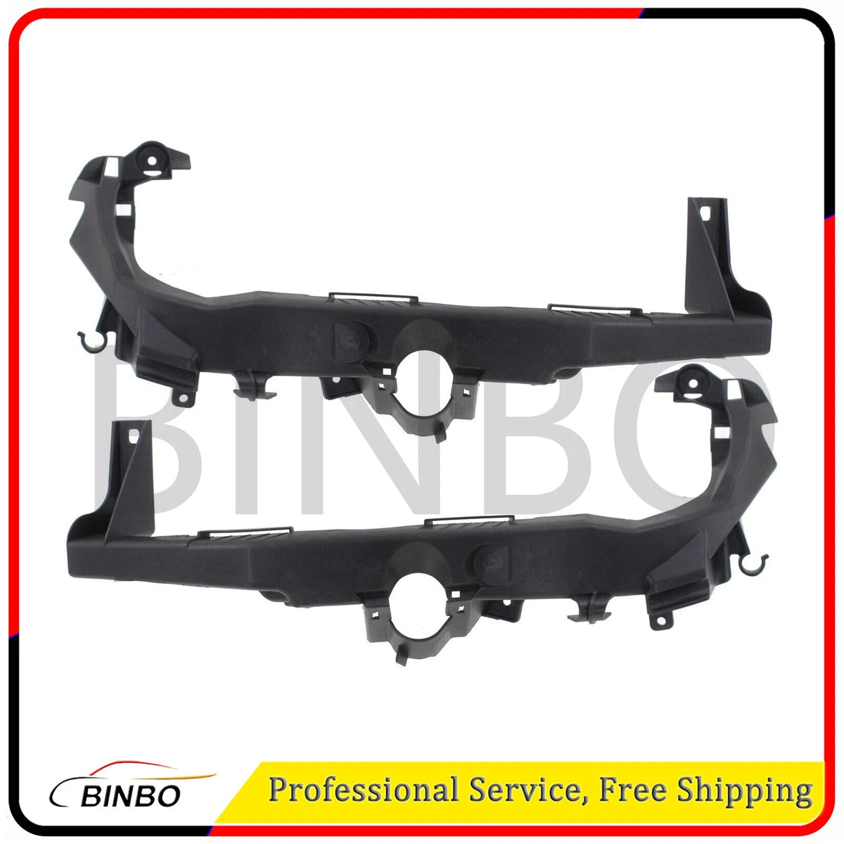 For BMW 328i 335d 335i 4 Door 2009-2012 LH+RH Headlight Support Brackets Pair 07FC0E-D4 - KOEEK