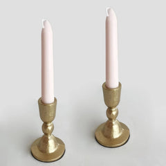 Antique Brass Iron Taper Candle Holders - Candlestick Holder for Weddings,Dining 07FC0E-D4 - KOEEK