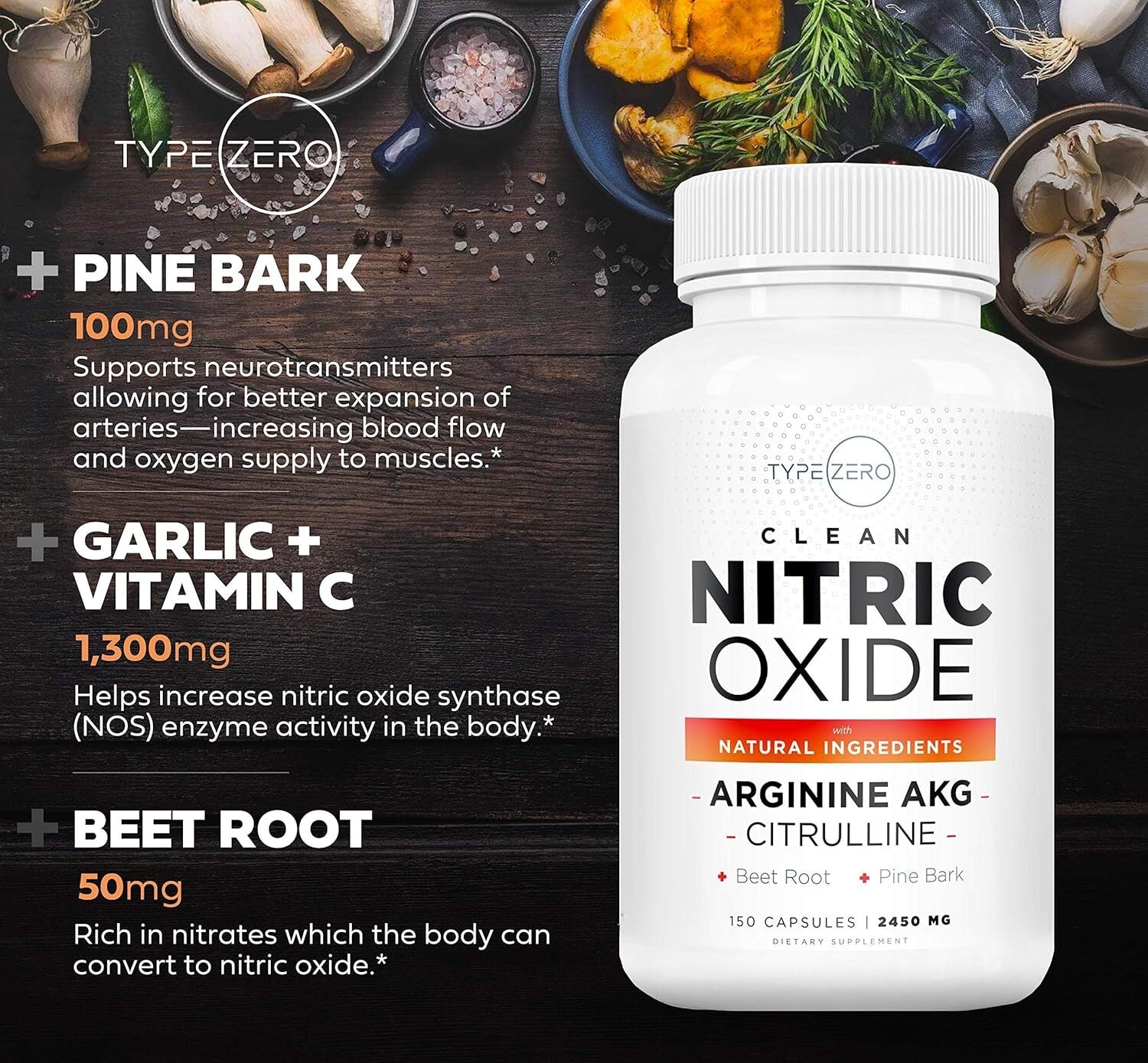 new Type Zero Nitric Oxide 6X Booster, 150 Veggie Capsules - Natural Supplement... TYPE ZERO - KOEEK