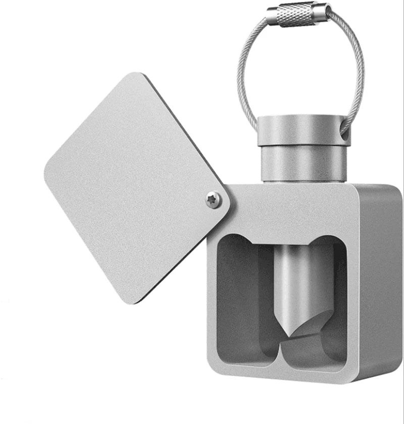 Mini Keychain Pill Separator Double Blade Cutter Portable Pill Slicer EDC Tool EDC - KOEEK