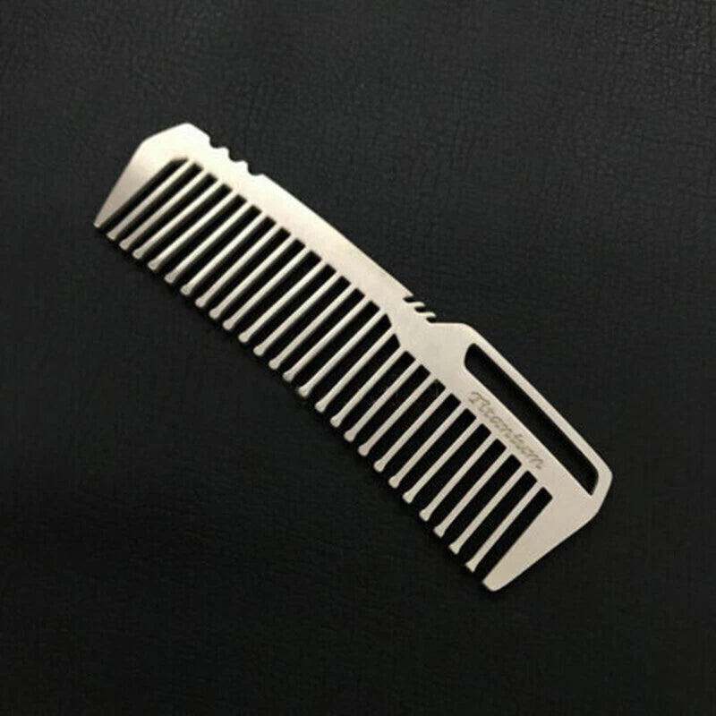 EDC TC4 Titanium Antistatic Comb Unique Fashion Pocket Comb Hair Beard Comb Gift 07FC0E-D4 - KOEEK