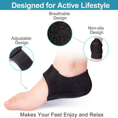 new Plantar Fasciitis Heel Cups for Pain 【Updated M 5-8 W 6-9.5, Black 07FC0E-D4 - KOEEK