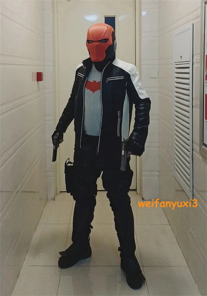 Customize Red Hood Batman Helmet 3D Printed Full Face Mask Handmade Cosplay Prop HANDMADE - KOEEK