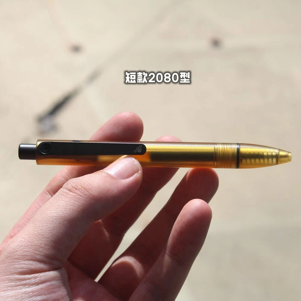 EDC PEI Titanium Alloy Pocket Ballpoint Pen Signature Writing Student Office Pen 07FC0E-D4 - KOEEK
