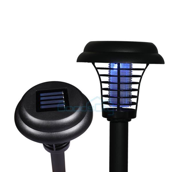 new 2 4 Solar Fly Zapper Mosquito Bug Insect Killer LED Light Trap Pest Control Lamp