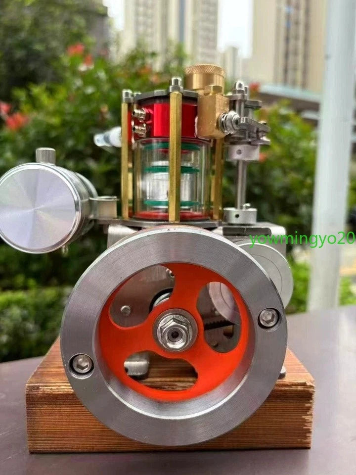 Startable 4-Stroke Alcohol Engine Model Kit CNC Metal Mini Combustion Engin STEM 07FC0E-D4 - KOEEK