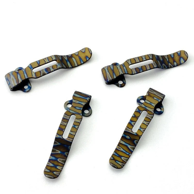 Custom Made Titanium Alloy Backclip DIY for Benchmade Bugout 535 Knives EDC 07FC0E-D4 - KOEEK