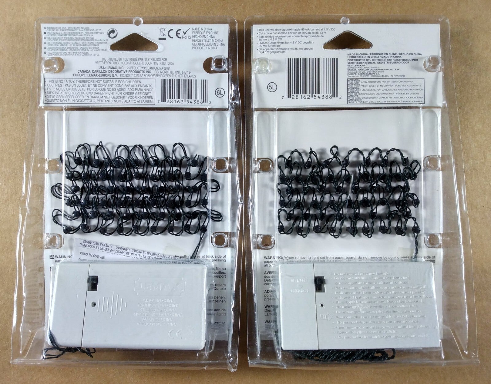 LEMAX 50 Mini Lights Clear Color Item 54388 2005 LOT OF 2 PACKS -Sealed LEMAX - KOEEK