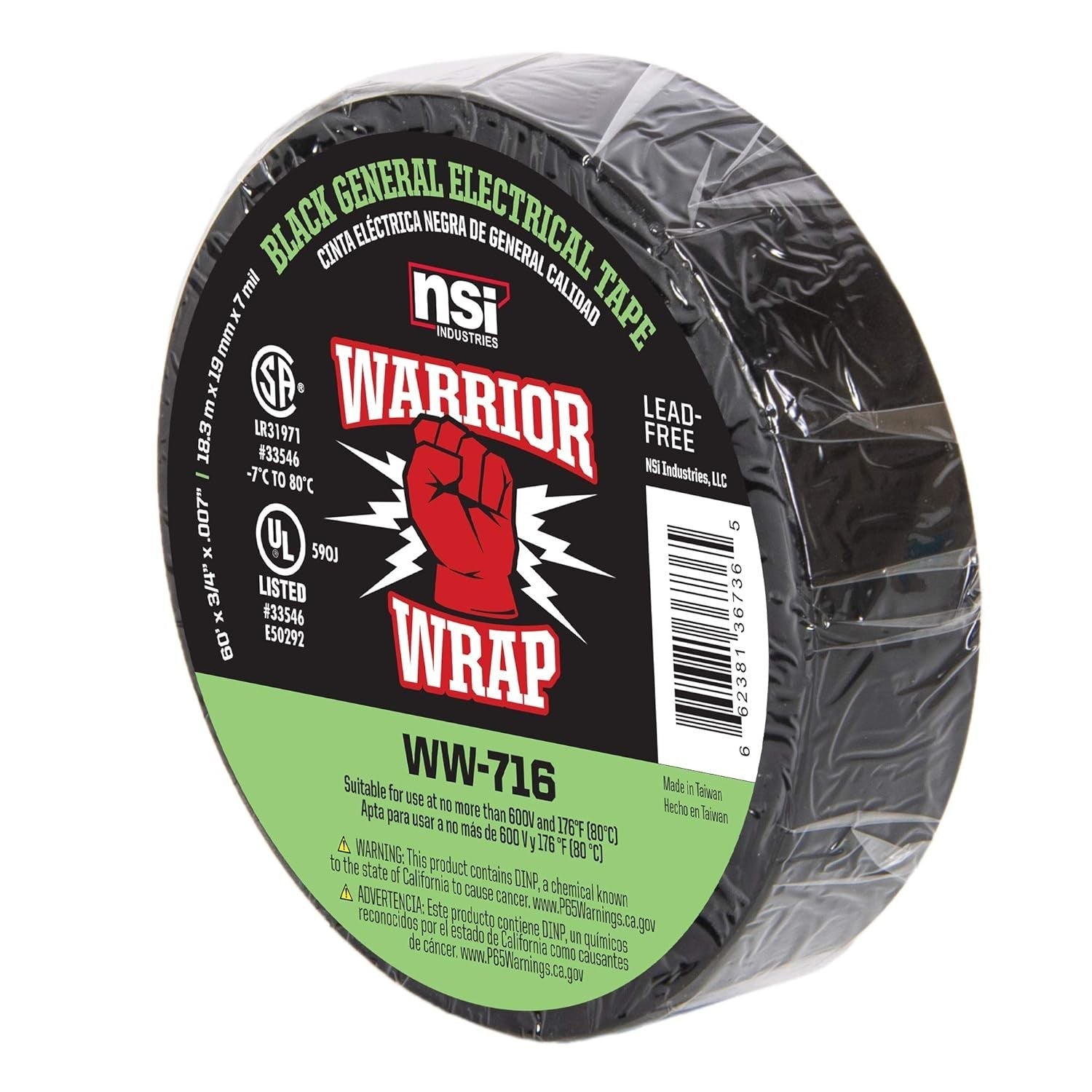 new WarriorWrap General in. x 60 ft. 7 mil Vinyl Yellow,White,Violet 07FC0E-D4 - KOEEK