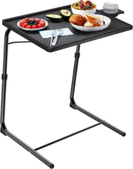 Adjustable TV Tray Table - TV Dinner Tray for Bed and Sofa(Black) 07FC0E-D4 - KOEEK