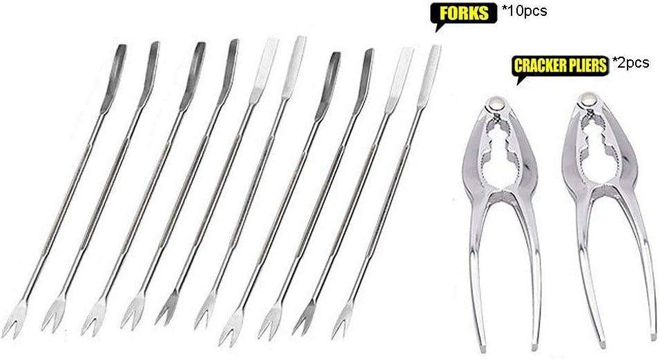 new Artcome 12 Pieces Seafood 2pc Crackers + 10pc forks, 12pc and Forks ARTCOME - KOEEK