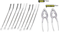 new Artcome 12 Pieces Seafood 2pc Crackers + 10pc forks, 12pc and Forks ARTCOME - KOEEK