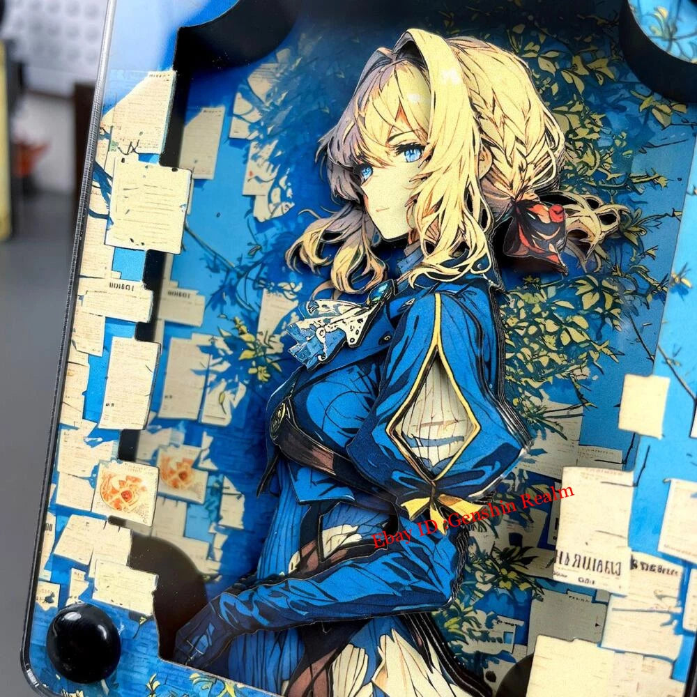 Anime Violet Evergarden Acrylic Brick 3D Card Figure Collection Decor Gift 07FC0E-D4 - KOEEK