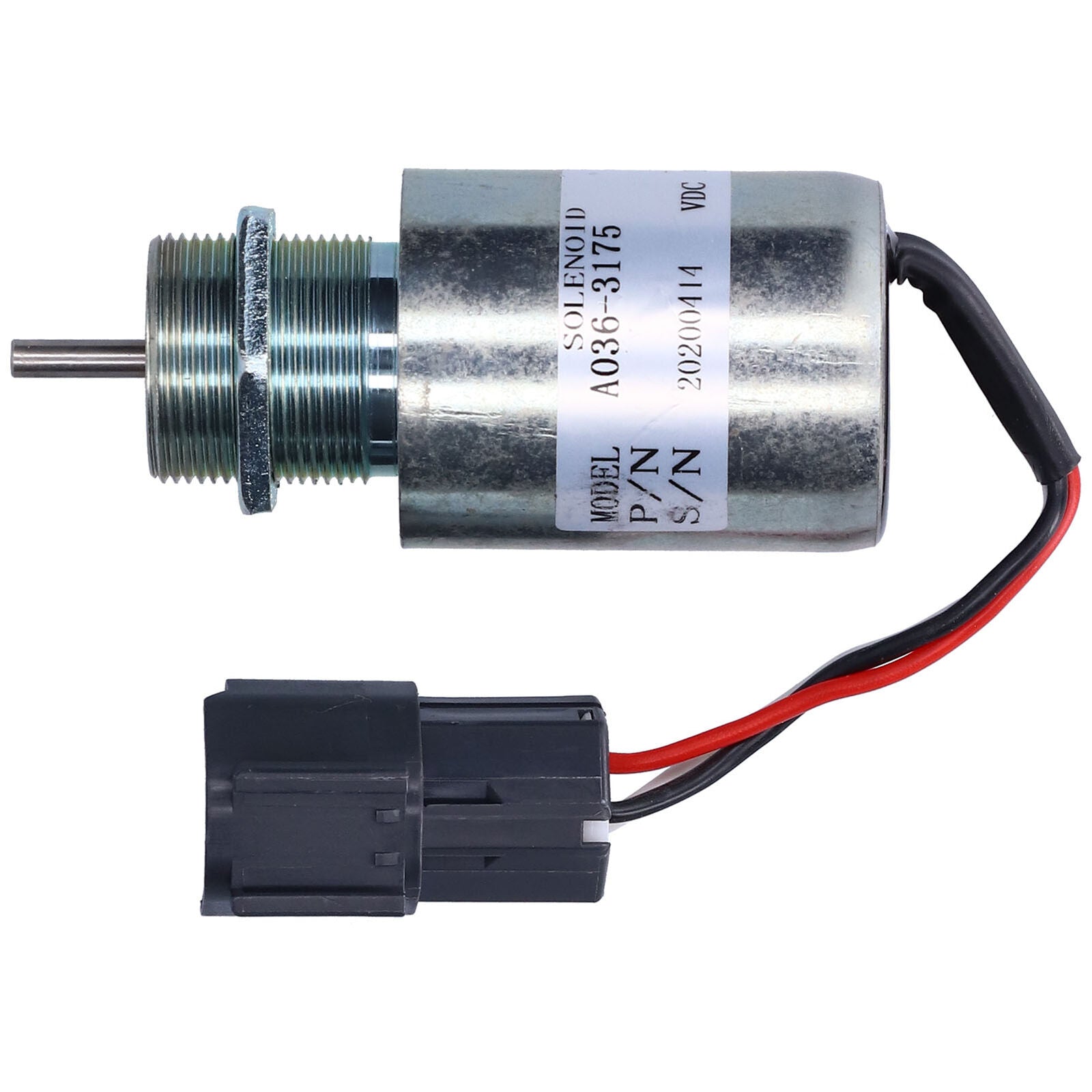 new 12V Solenoid Valve Fuel Shut Off Steel Excavator Parts A036‑3175 For koeek - KOEEK