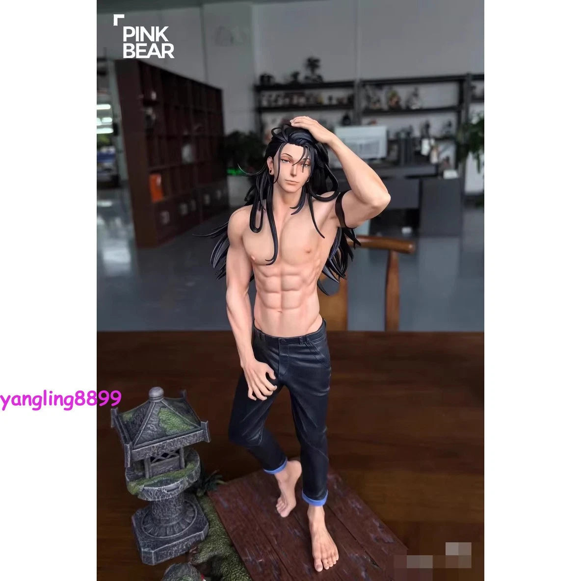 Pink Bear Jujutsu Kaisen Geto Suguru 1/6 Resin Statue Figure Model Collect 34cm 07FC0E-D4 - KOEEK