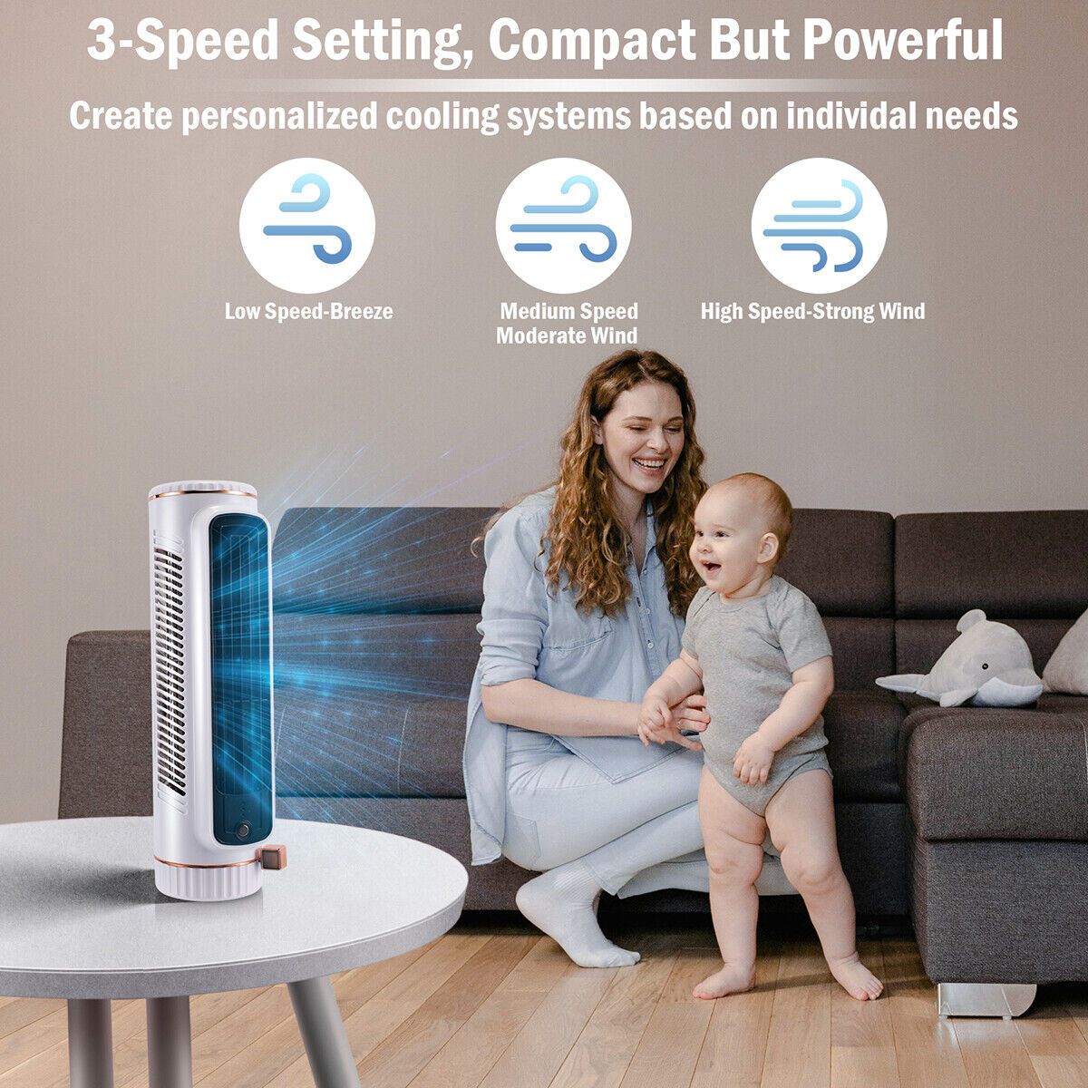 ny Cooling Ace, Portable Air Conditioner Kjølevifte Stille med 3 hastigheter