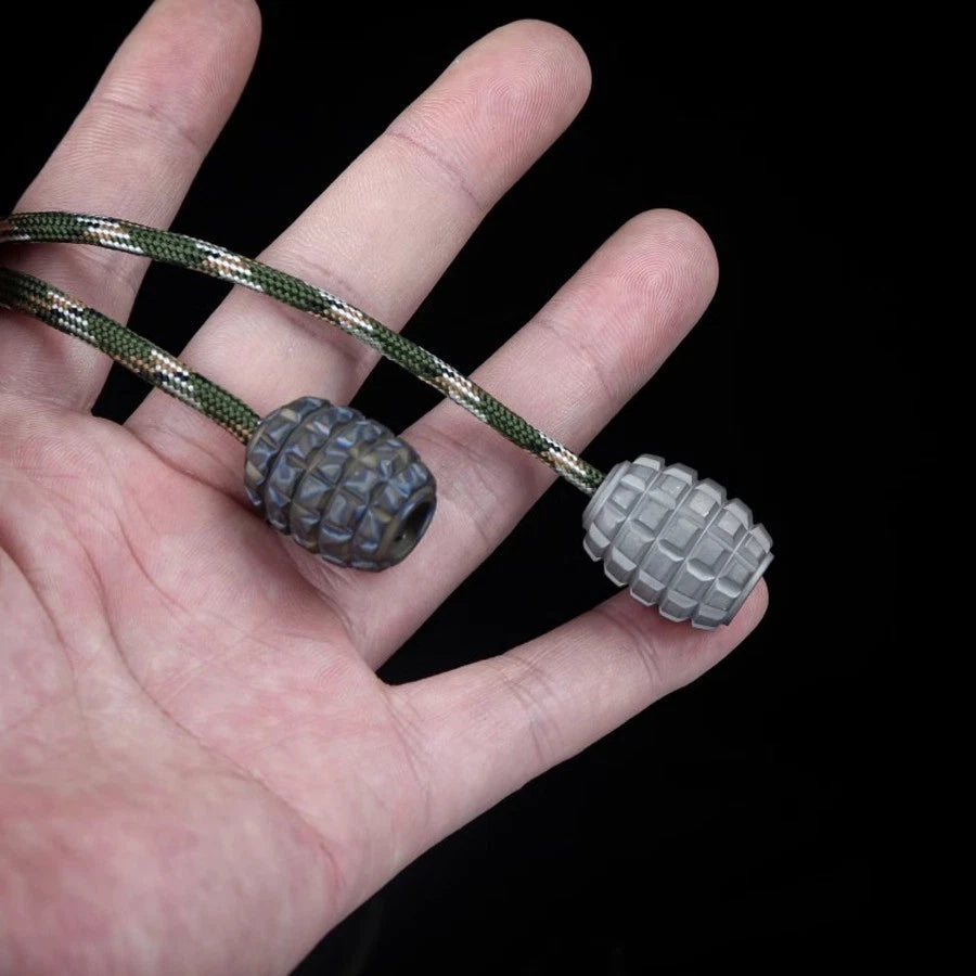 Titanium Begleri Knife Lanyard Beads Keychain Decoration DIY EDC Tool Pendant 07FC0E-D4 - KOEEK