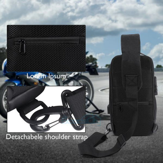 ny Bandolera Para Hombre Mochila er Bolso de Hombro Impermeable Con Puerto USB