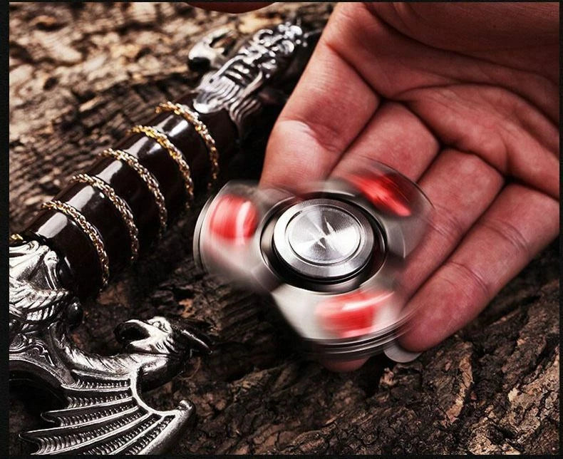 Steel Alloy Fidget Hand Spinner Finger Gyro Toys EDC Focus Stress Reliever Gift 07FC0E-D4 - KOEEK