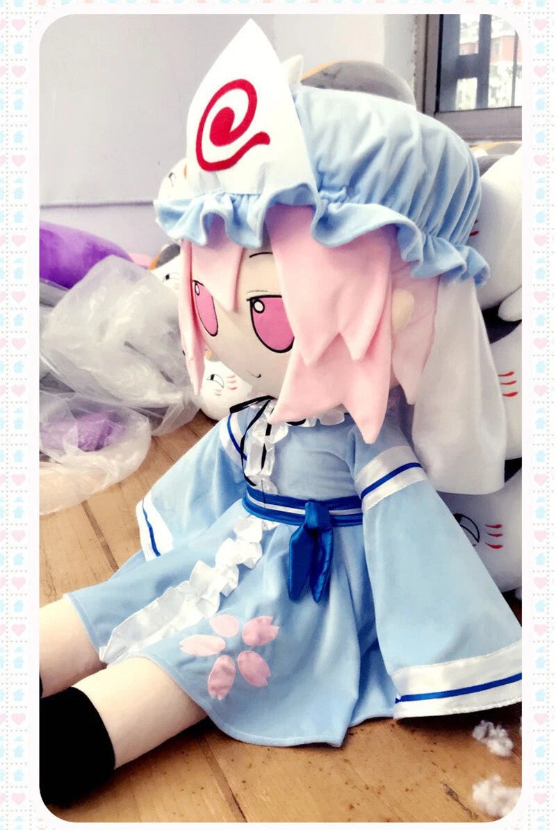 Touhou Project Fumo Saigyouji Yuyuko Cute Hug Body Pillow Plush Doll Stuffed Toy 07FC0E-D4 - KOEEK