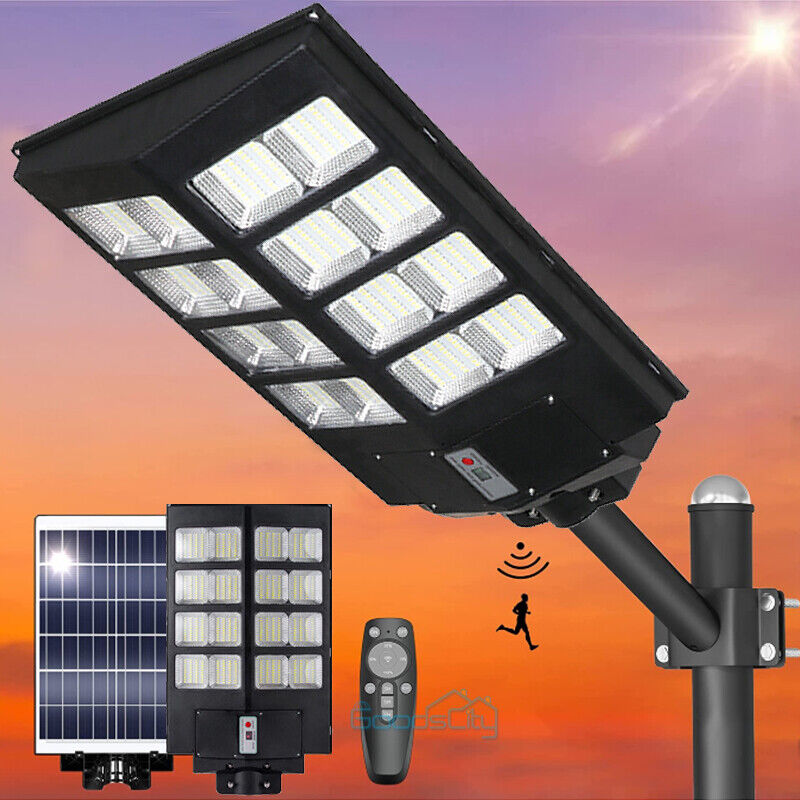 ny kommersiell 100000000LM Solar Street Flood Light LED-lampe Dusk To Dawn Vegglampe