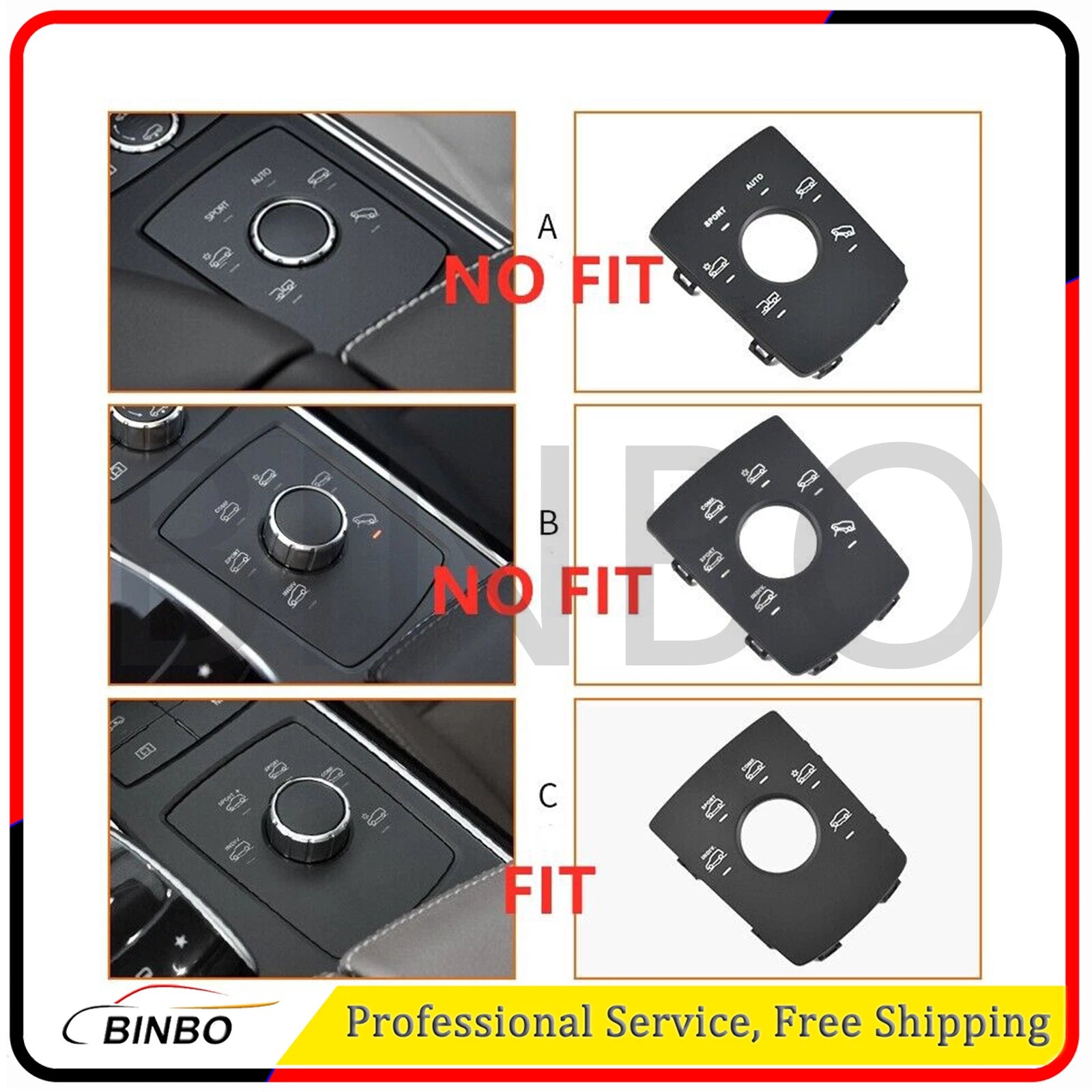 Interior Multimedia Switch Button Panel For Mercedes-Benz ML GL W166 2012-2015 07FC0E-D4 - KOEEK