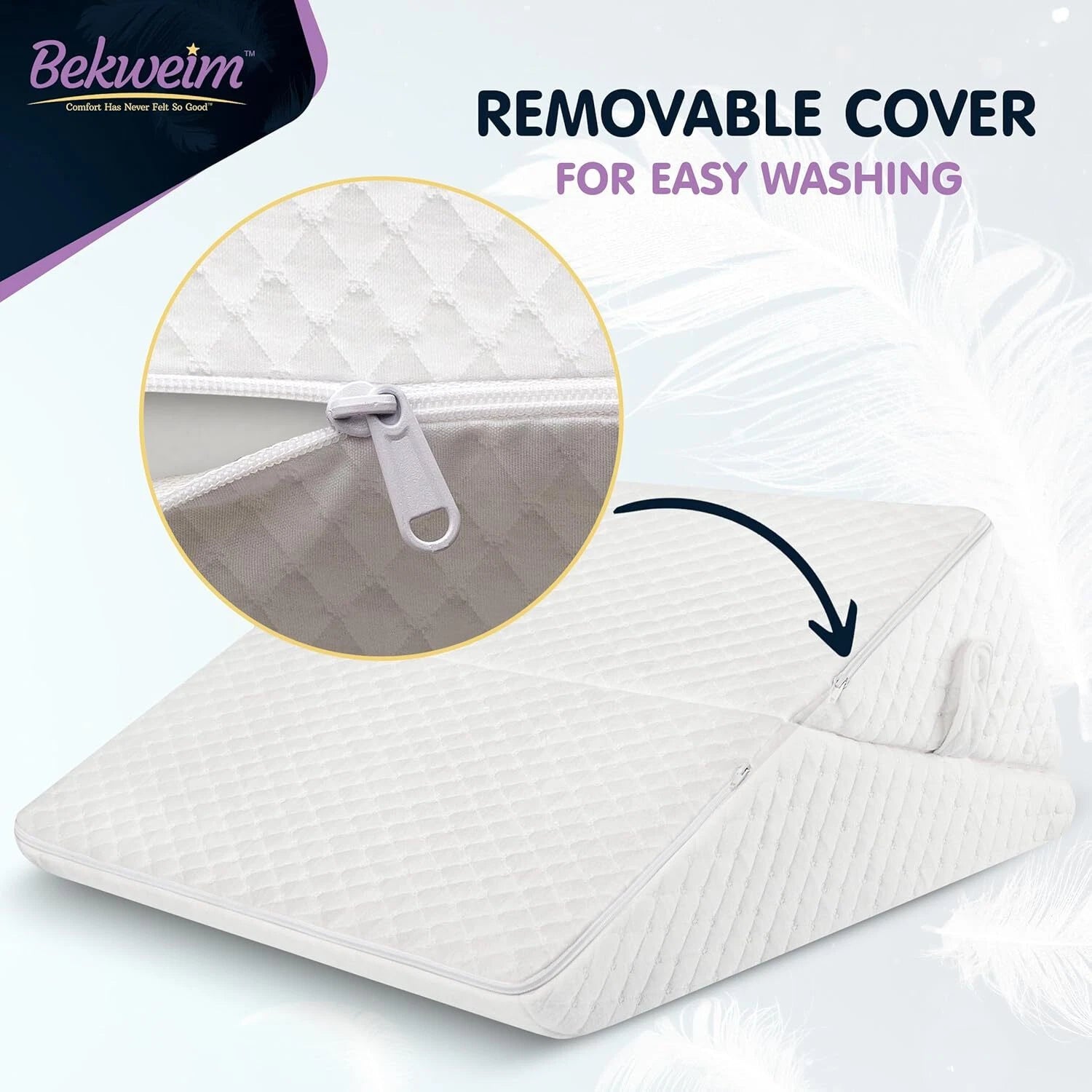Adjustable Wedge Pillow for Sleep - For relief of sleep apnea, 07FC0E-D4 - KOEEK